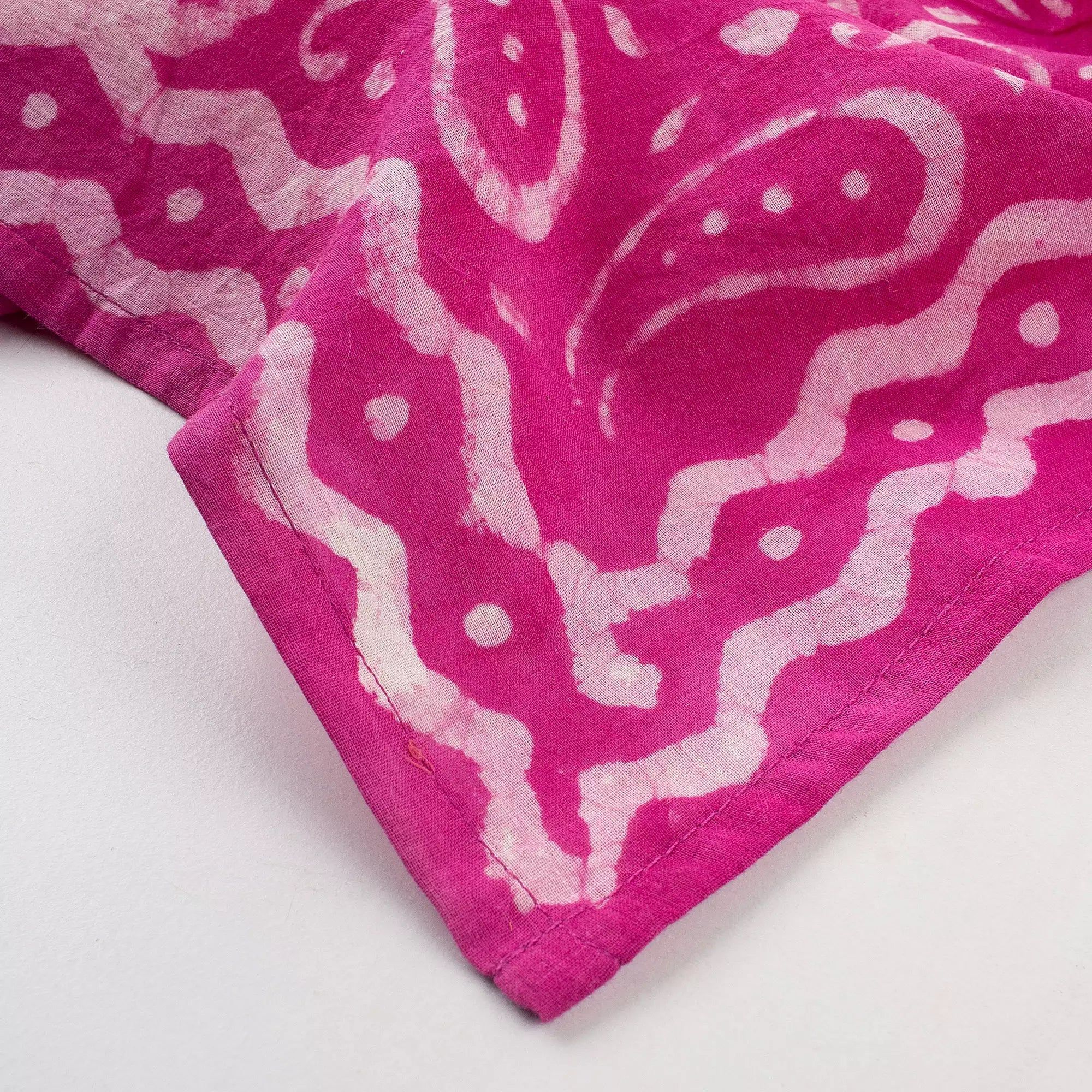 Soft Pink Hand Block Print Cotton Bandana for Women 624